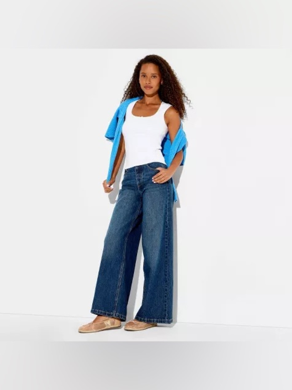 Wild Fable Mid-Rise Ultra Wide Leg Jeans